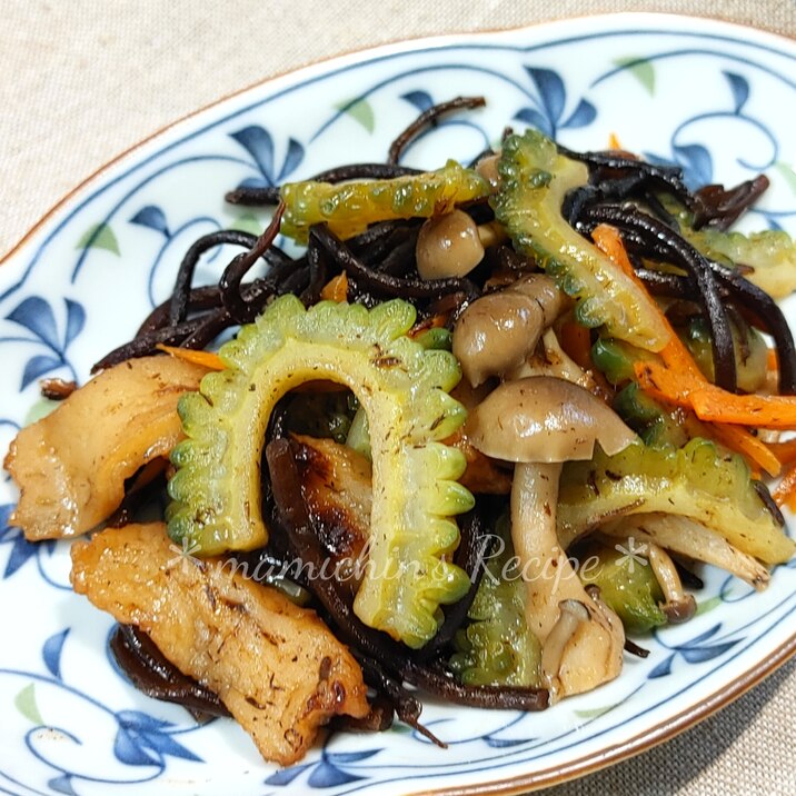 ゴーヤとひじきの煮物